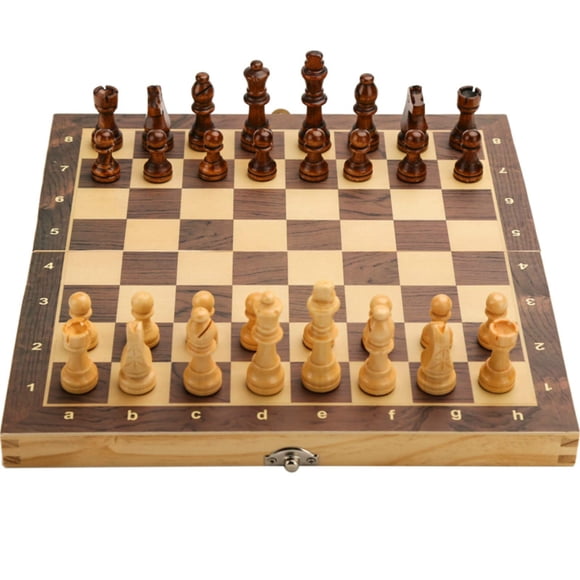 Juego de ajedrez LuckyWish magnético de madera plegable de 15 x 15 pulgadas
