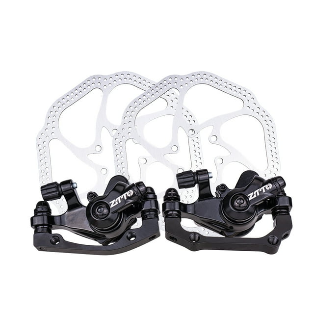 ZTTO Mountain Bike Disc Brake Set with Rotors - Front & Rear Aluminum Alloy Calipers, 160mm Rotors, Easy Installation, Durable & Heat-Resistant (Screw Color Random)