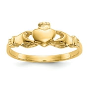 14k Claddagh Ring in 14k Yellow Gold