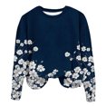 thumbnail image 2 of Women's Sweatshirts Crewneck Graphic Print Casual Printed Round Neck Long Sleeved Winter Pullover Hoodie, 2 of 4
