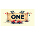 thumbnail image 1 of Racing Themed Backdrop Banner with ONE Lettering and Checkered Flags, Party Decorations for First Birthday Party, Photography Props, Kids Party Supplies, Decor Background, 1 of 4