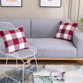 thumbnail image 4 of Housse de Coussin Carrée à Carreaux Buffalo 1 Pce, Grille Rouge et Blanche, 4 of 4