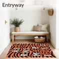 thumbnail image 3 of ODIKA 8'x10' Machine Washable Non-Slip Area Rug, ABC Recognition Floor featuring Playful Animal Mascot Graphics High Traffic Rug, Orange, 690736, 3 of 7