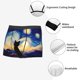 thumbnail image 3 of Balery Cat Under Starry Skies Calzoncillos bóxer para hombre, ropa interior de algodón suave y transpirable con cinturilla de nailon-Medium, 3 of 5