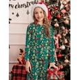 thumbnail image 3 of Oudiya Christmas Pajamas Set for Girls Long Sleeve Top & Pants Soft Cute Print Sleepwear Lounge Set, 3 of 4