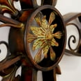 thumbnail image 6 of DecMode Brown Metal Scroll Cross Wall Decor, 6 of 10