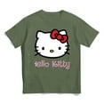 thumbnail image 3 of Hello Kitty Men's Crew T-Shirts Hight Quality Cotton Tee, Big & Tall Sizes Available OliveDrab 4XL, 3 of 5