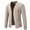 Beige, variant on Ahabrexf Sweaters for Men, Fleece Lined V-Neck Pocket Button Cardigan Elastic Knit Sweater
