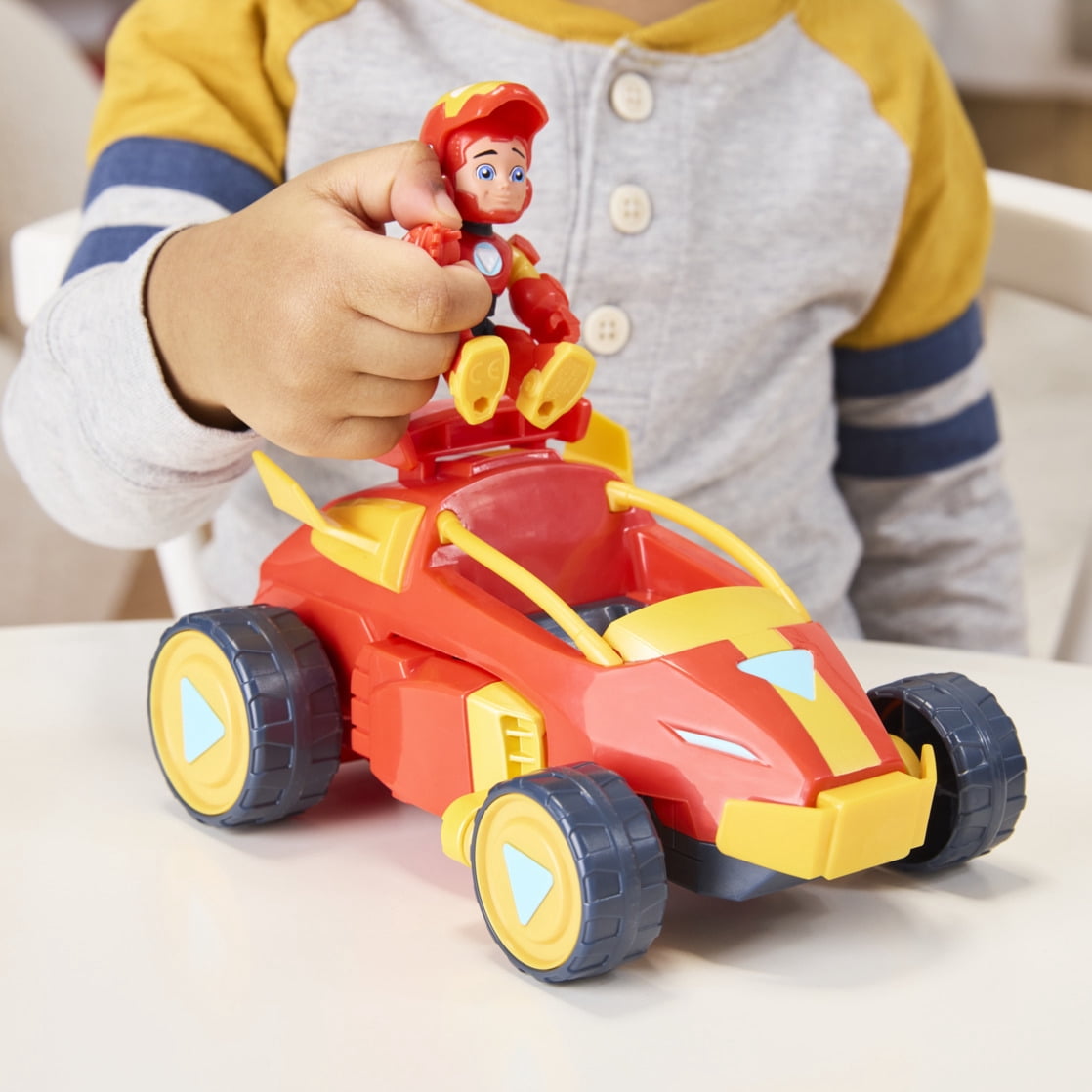 Marvel Iron Man and his Awesome Friends 2-In-1 Mech Suit & Vehicle Set for Kids Ages 3 and up
