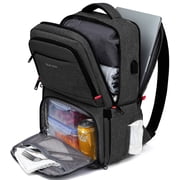 Lunch Backpack,17.6in Laptop Backpack,Insulated Cooler Backpack Lunch Box,with USB Port for for Men Women, Black