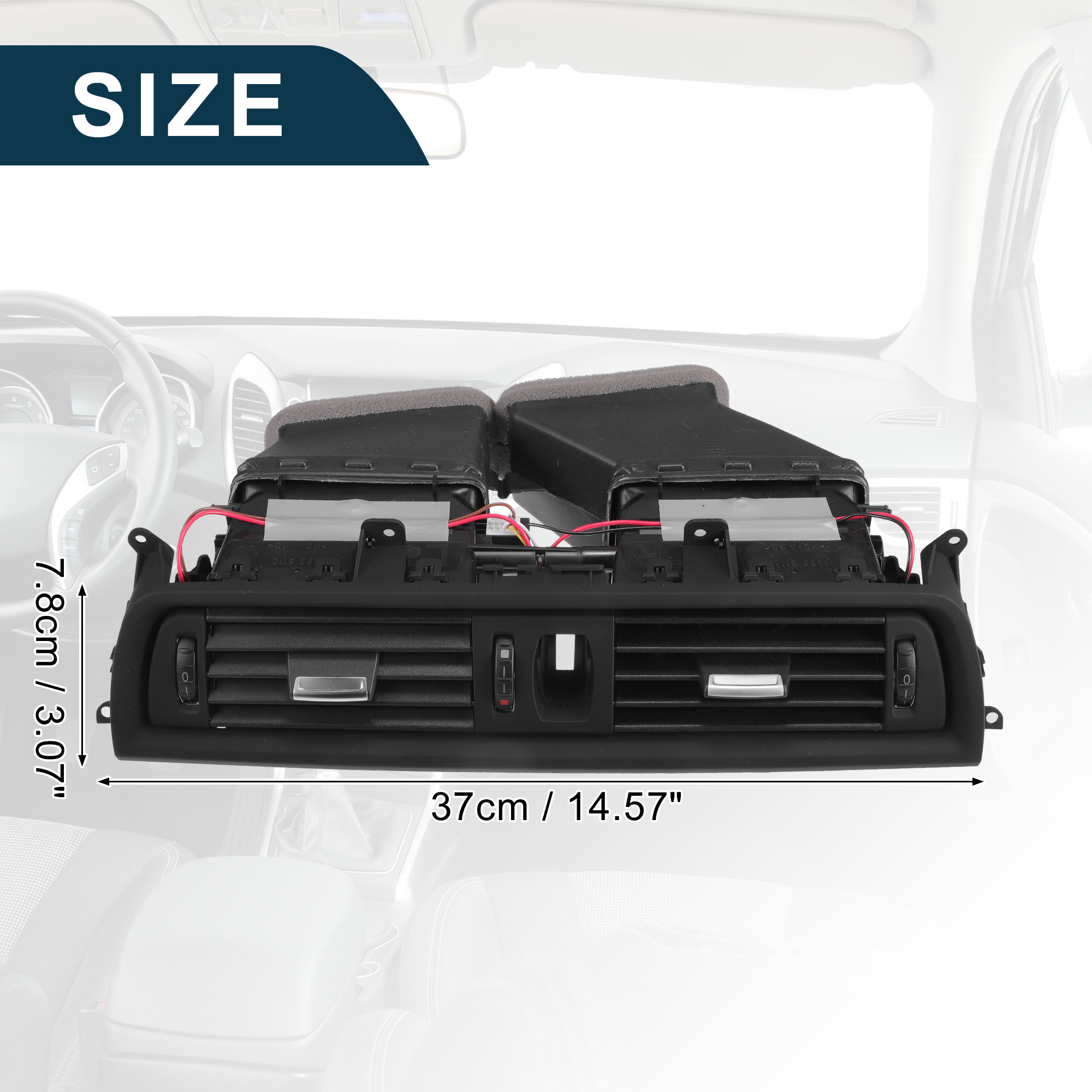 Unique Bargains Center Dash A/C Outlet 64229209136 for BMW 528i Air Vent Panel Replacement
