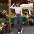 thumbnail image 5 of longantii Wide Leg Sweatpants Women Low Rise Baggy Sweatpants Y2K Drawstring Cotton Lounge Pants Womens Fall Fashion 2026, 5 of 7