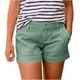 thumbnail image 3 of Afdoent Shorts For Women Casual Loose Fit Summer Breathable Blend Elastic Waist Comfortable Shorts With Pockets For Ladies Beach Vacation Clothes, 3 of 8