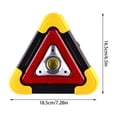 thumbnail image 2 of ZZHZGZ Canada Sale Triple Function Solar Powered Emergency Warning Triangle Light Led Road Flare Hazard with Usb Rechargeable Battery Construction 4 Modes for Truck Van Suv, 2 of 5