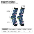 thumbnail image 2 of Balery Colorful Cartoon Shark Calcetas Largas con Estampado para Hombre y Mujer – Suaves y Transpirables, Talla Única (US 5-11), 2 of 6