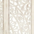 thumbnail image 2 of vidaXL Room Divider Hand Carved 3 Panel Room Divider Screen Solid Wood Mango, 2 of 21