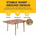 thumbnail image 4 of Pink Christmas Table Cloths for 6 Foot Rectangle Tables, Xmas Tree Balls Snowman Gingerbread Patio Waterproof Elastic Fitted Tablecloths, Washable Rectangular Table Cover for Camping, 4 of 8
