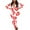 Red, variant on Taylonsss Clearance Women Fashion Casual Pants Button Print Long Sleeve Home Jumpsuit