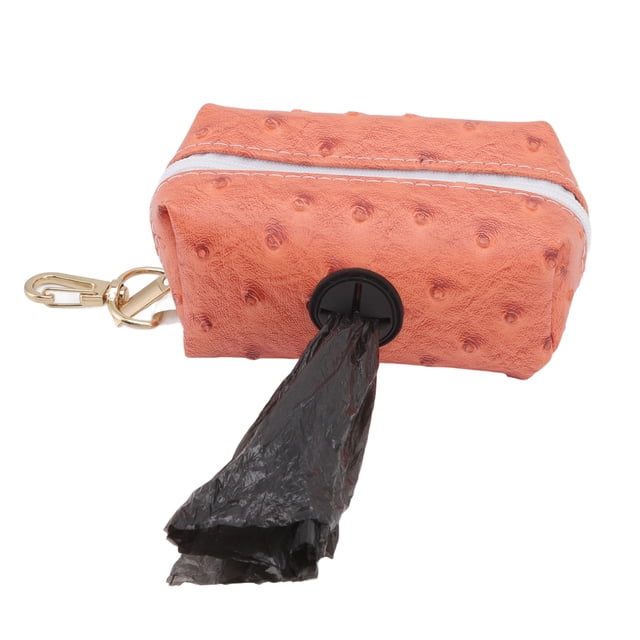 Zipper Poop Bag Holder, Practical Poop Bag Dispenser Easy To Use For Outdoor For Pets Orange