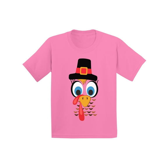 Awkward Styles Thanksgiving Shirts for Kids Youth Turkey Face T-shirt