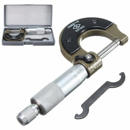 Inside Micrometer Caliper - 0-25mm Outside External Metric Gauge Micrometer Machinist Measuring Caliper Box