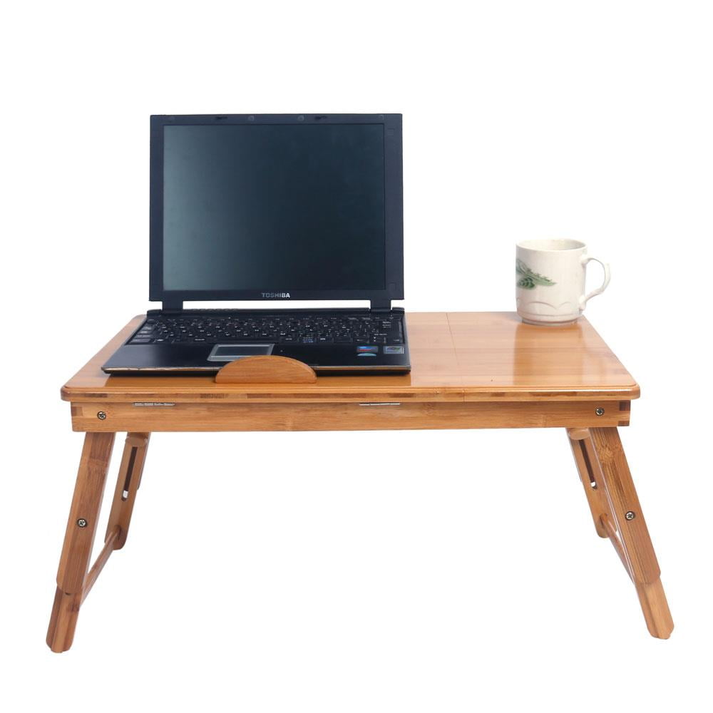 Ktaxon Portable Bamboo Laptop Desk Serving Bed Tray With Drawer