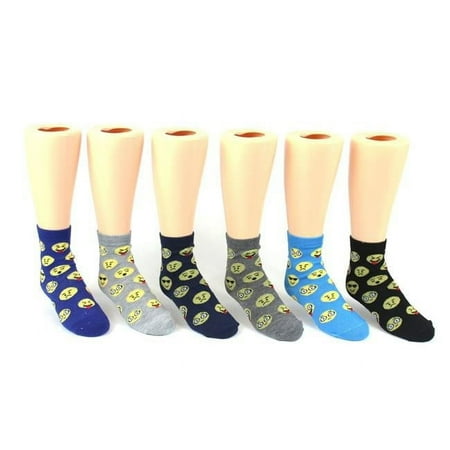 DDI 2279229 Kid's Novelty Crew Socks - Emoji Print - Size 4-6 Case of 24