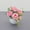 Pink, variant on Emdiqzs Artificial Flowers Faux Roses, Small Potted Fake Rose Arrangement, For Home Office Table Decor, Mixed Color