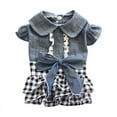 thumbnail image 2 of Pet Dog Denim Dress Jeans Skirt, Small Dog Dress Puppy Clothes Chihuahua Yorkies Teddy Pet Clothing Spring Summer Cowboy Clothes for Dog Girls, Small Medium Dog Bubble Bowknot Skirt,S, 2 of 13