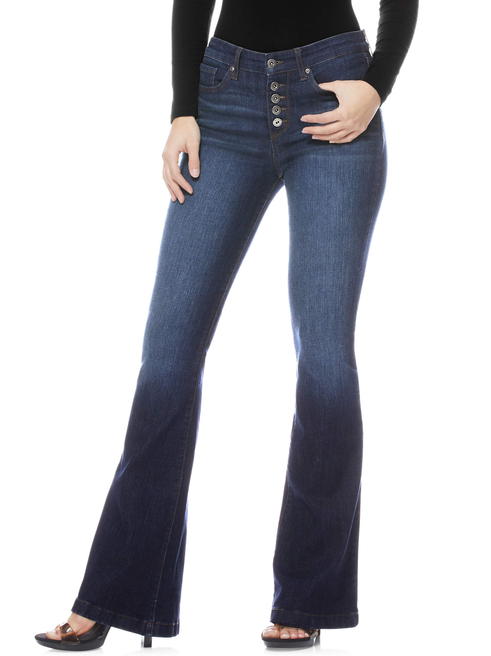 high rise flare jeans women