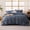 Navy Blue, variant on Sleep Zone Queen Cationic Microfiber Duvet Cover Set, Gray, Soft & Breathable