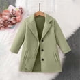 thumbnail image 4 of Dursoulink Wool Trench Coat for Kids Notched Lapel Mid-Long Overcoat with Pockets, Sizes 4Y-15Y, 4 of 9