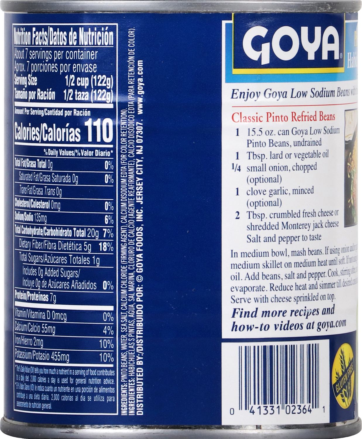 GOYA Pinto Beans Low Sodium 29 Oz