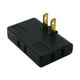 thumbnail image 4 of 3 Way Outlet Extender 180 Degrees Rotary Plug Socket for Wall Household Black CUTICAT Extensor de salida, 4 of 8
