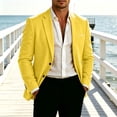 thumbnail image 2 of Atkumj Notch Lapel Blazer for Men Business Formal Solid Color Single Button Blazer Jacket Long Sleeve Casual Suit Jackets with Pockets M, 2 of 10