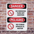 thumbnail image 4 of (2 Pack) No Smoking Turn Off Ignition Bilingual OSHA Danger Sign 18 Inch X 24 Inch Plastic Sign, Weather Resistant, UV Protected for Workplace, Business, and Construction Site, Made in, 4 of 8