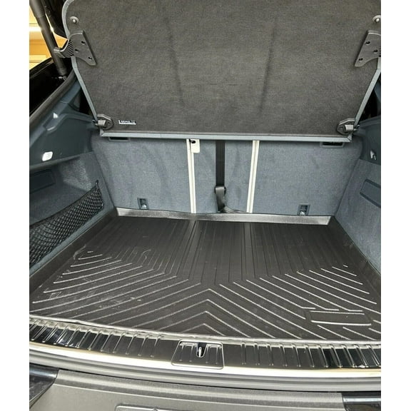 EACCESSORIES EA Cargo Liner – Trunk Mat for Porsche Cayenne 2019-2024 – Weather-Resistant Trunk Mats for Cars with Raised Lip – Non-Slip Car Trunk Mat Tray Pad Boot – Laser Pre-Cut Design