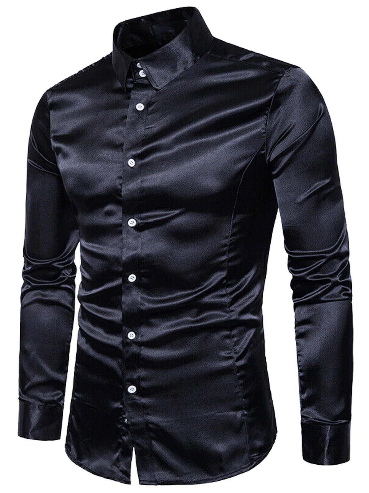 Black formal dress shirt