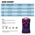 thumbnail image 5 of Balery Purple-Red Skull Men's Sleeveless Muscle Shirts Workout Tank Top, Moisture Wicking, Odor Protection-Large, 5 of 8