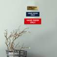 thumbnail image 5 of Basic Hand Wash Only Sign (White/Red) - Large, 5 of 5