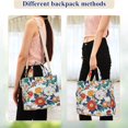 thumbnail image 4 of FORMRS Womens Corduroy Tote Bag Crossbody Shoulder Handbag with Pocket, Colorful Flowers Pattern, 4 of 7