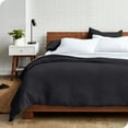 thumbnail image 3 of Bare Home Sandwashed Duvet Cover Set - Ultra-Soft - Premium 1800 Collection - 3 Piece - Full, Black, 3 of 7
