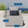 thumbnail image 3 of Sofa Middle Chair, Fabric, Grey Gray, Modern Contemporary Urban Design, Outdoor Patio Balcony Cafe Bistro Garden Furniture Hotel Hospitality, 3 of 7