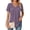 Purple, variant on MOYIKO Blouses for Women Short Sleeve Shirts Dressy Casual V Neck Tunic Tops with Pleats