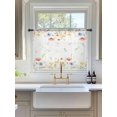 thumbnail image 3 of Sheer Curtains 54 Inch Length, Watercolor Wildflowers Semi Sheer Curtains Light Filtering Window Treatment, Farmhouse Botanical Floral Herbs Privacy Voile Drapes for Living Room Bedroom 52x54 Inch, 3 of 7