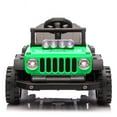 thumbnail image 2 of 12V Ride on Toy for Kids, 2-in-1 Truck/Go Kart Freely Switched, Ride on Car w/Remote Control, Creative Building Block Assembly, 4-Wheel Suspension, LED Lights, Electric Car for Boy Girl Gift (Green), 2 of 7