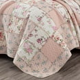 thumbnail image 4 of Chezmoi Collection Abbi 2-Piece Multicolor Pink Shabby Chic Bedding Twin Quilt Set Pre-Washed Cotton Floral Coverlet Bedspread Ruffled Patchwork Quilt, Twin Size, 4 of 8