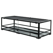 REPTIZOO Extra-Low Full Tempered Glass Reptile Terrarium-47.2 x 17.7 x 12.6 Inches