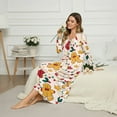 thumbnail image 3 of Tutolipy Christmas Nightgowns for Women Biscuit Printed Sleepwear Full Length Loungewear Ho Ho Printed House Dress for Fall Winter, XL, 3 of 7