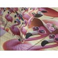 thumbnail image 4 of Ambesonne Flamingo Quilted Bedspread Set 3 Pcs, Tropical Birds Funny Beach, King Size, Pink Beige and Pale Sky Blue, 4 of 5